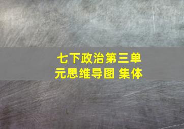 七下政治第三单元思维导图 集体